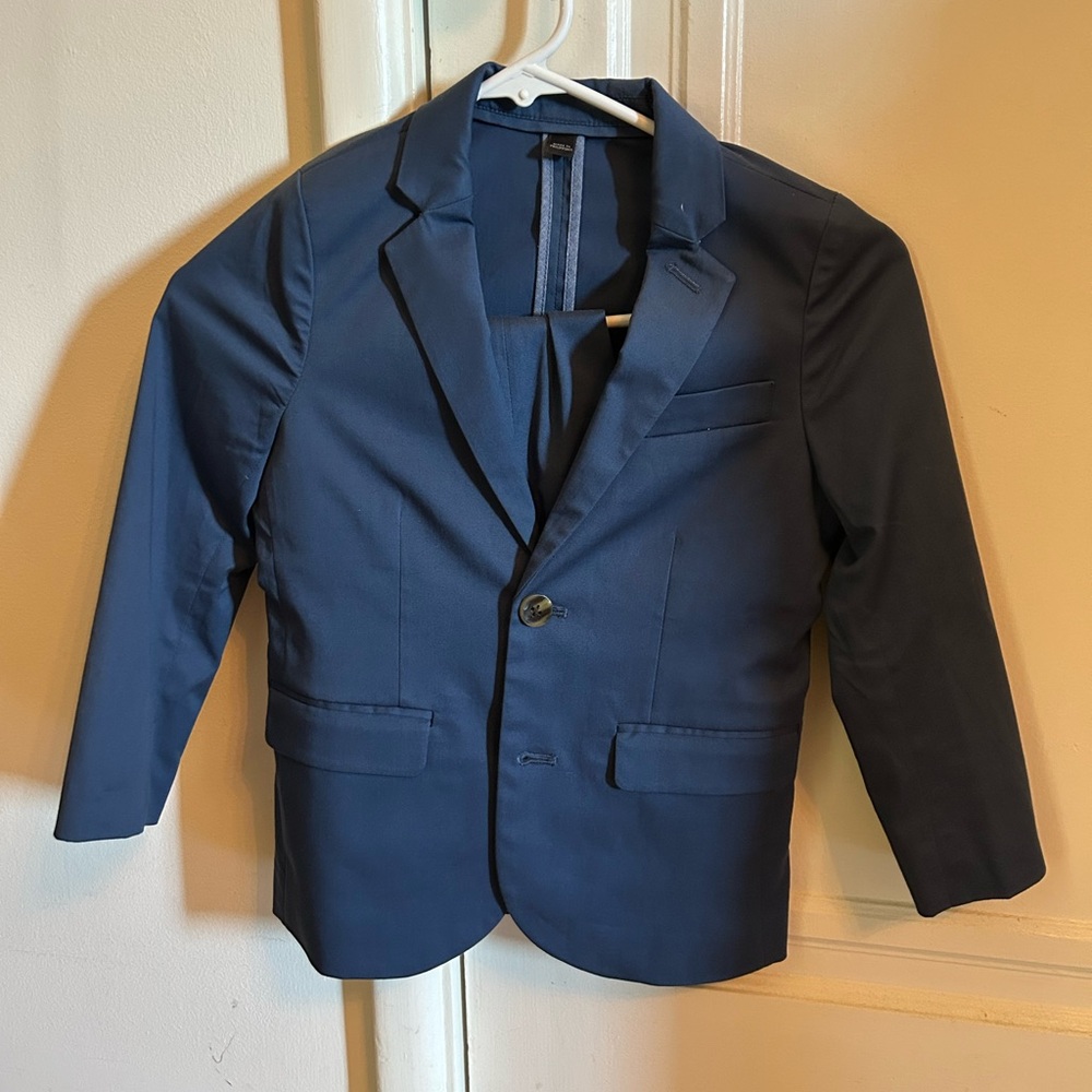 Crewcuts Boys Navy Notch-Lapel Blazer